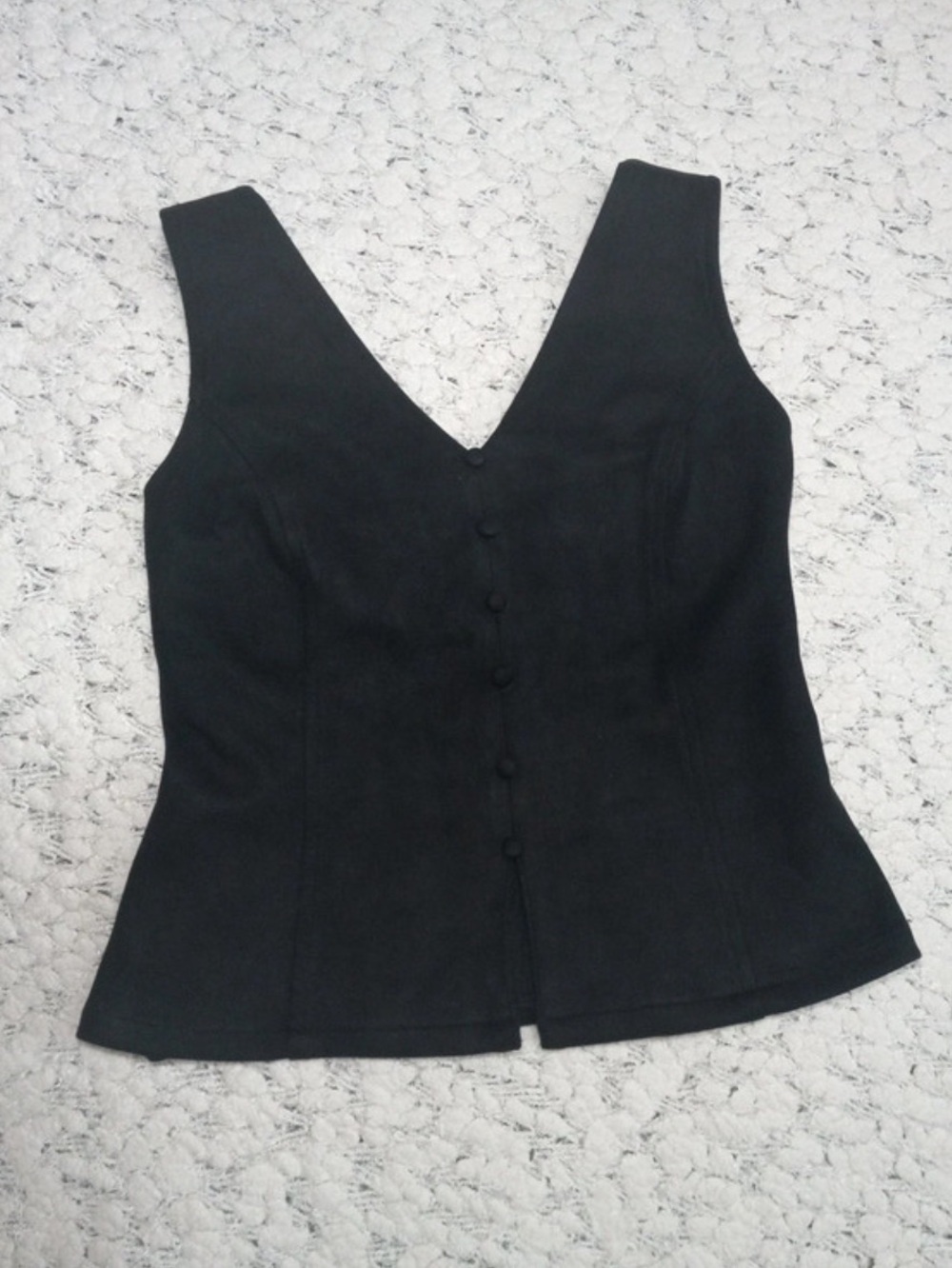 Black Suede Vest